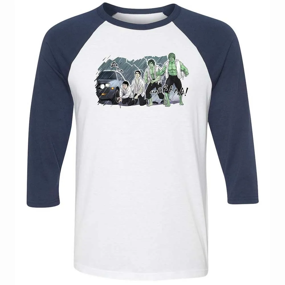Unisex 3/4 Baseball Tee - FFQF4WW5 - White/Navy - 8