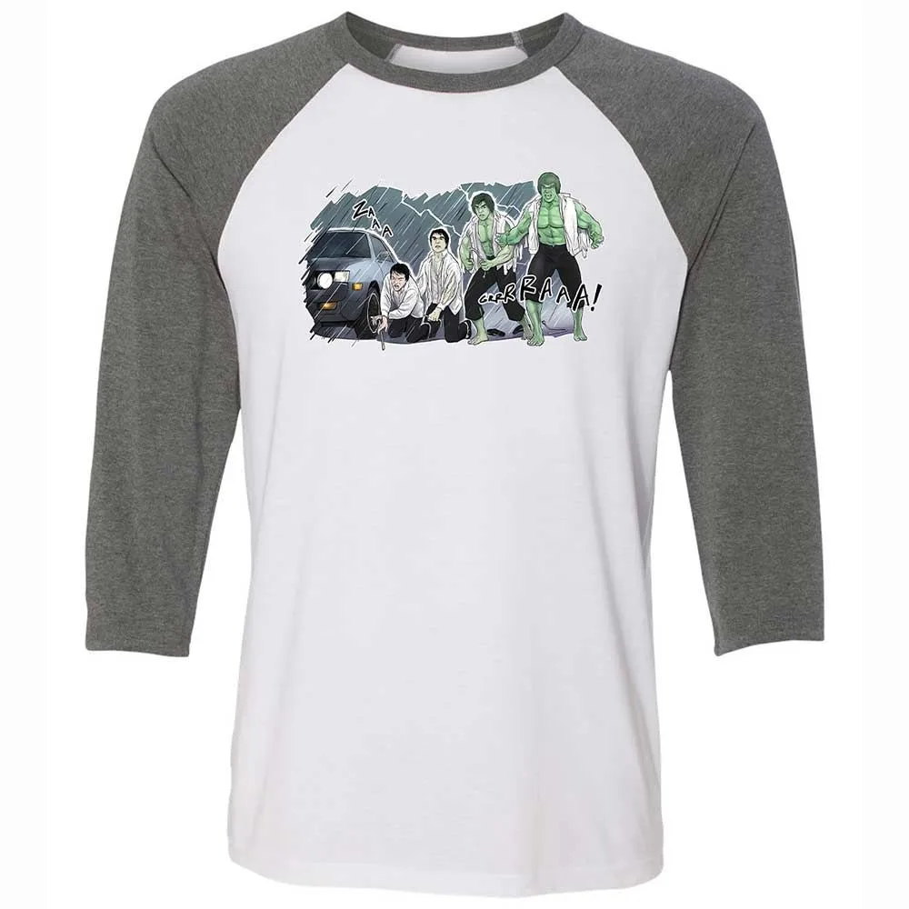 Unisex 3/4 Baseball Tee - FFQF4WW5 - White/Deep Heather - 11
