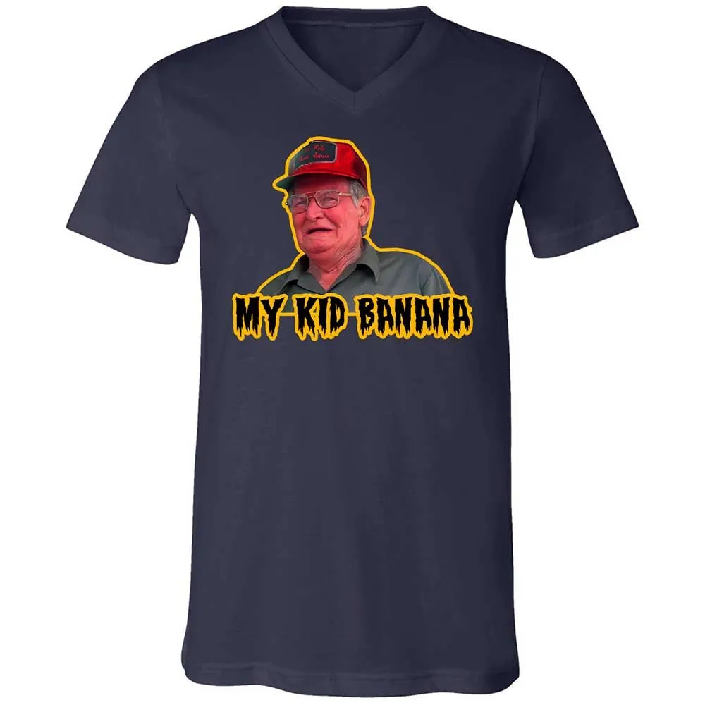 Unisex V-Neck T-Shirt - 1UWFVWZC - Navy - 2