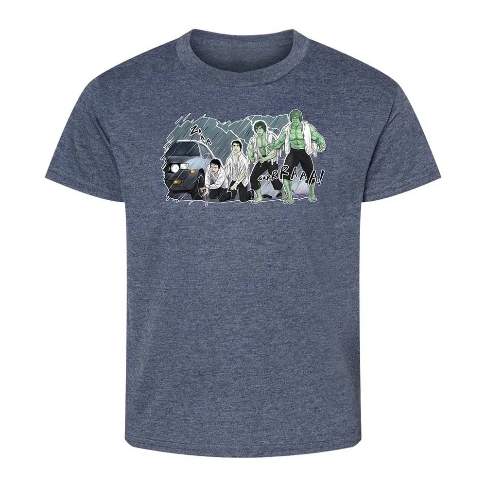 Kids T-Shirt - H3MWCXSX - Heather Navy - 15