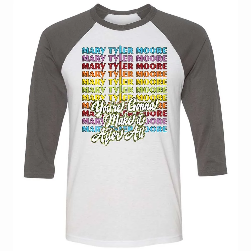 Unisex 3/4 Baseball Tee - 5A1BHK6L - White/Asphalt - 2