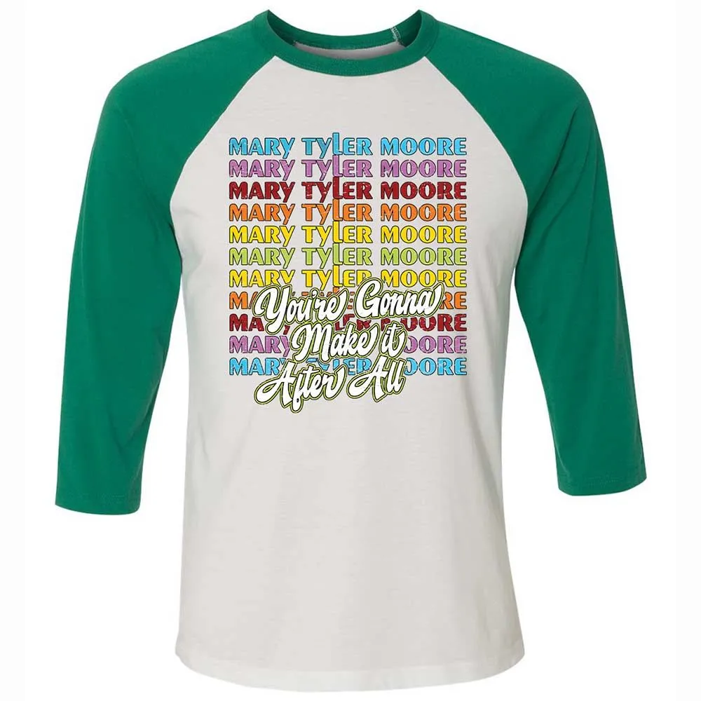 Unisex 3/4 Baseball Tee - 5A1BHK6L - White/Kelly - 6