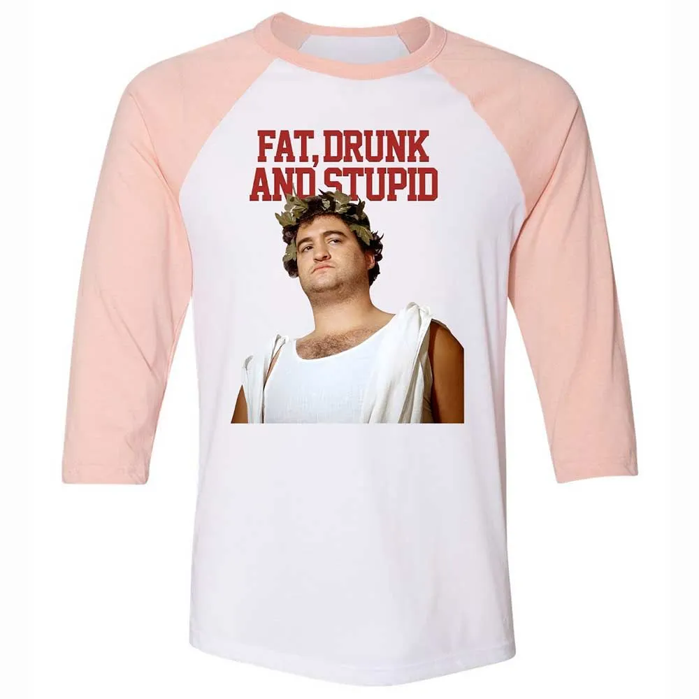 Fat, drunk, and stupid - White/Heather Peach - 5