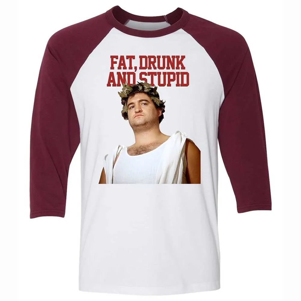 Fat, drunk, and stupid - White/Maroon - 7