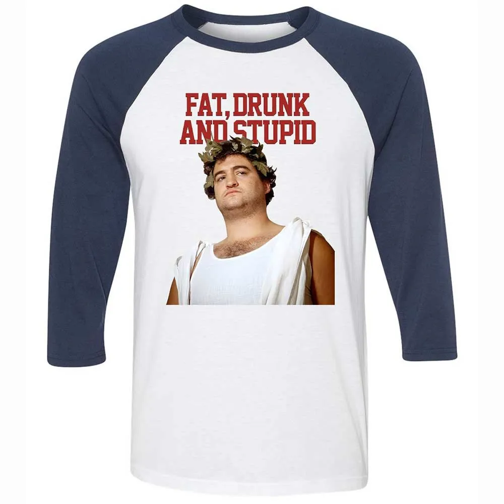 Fat, drunk, and stupid - White/Navy - 8