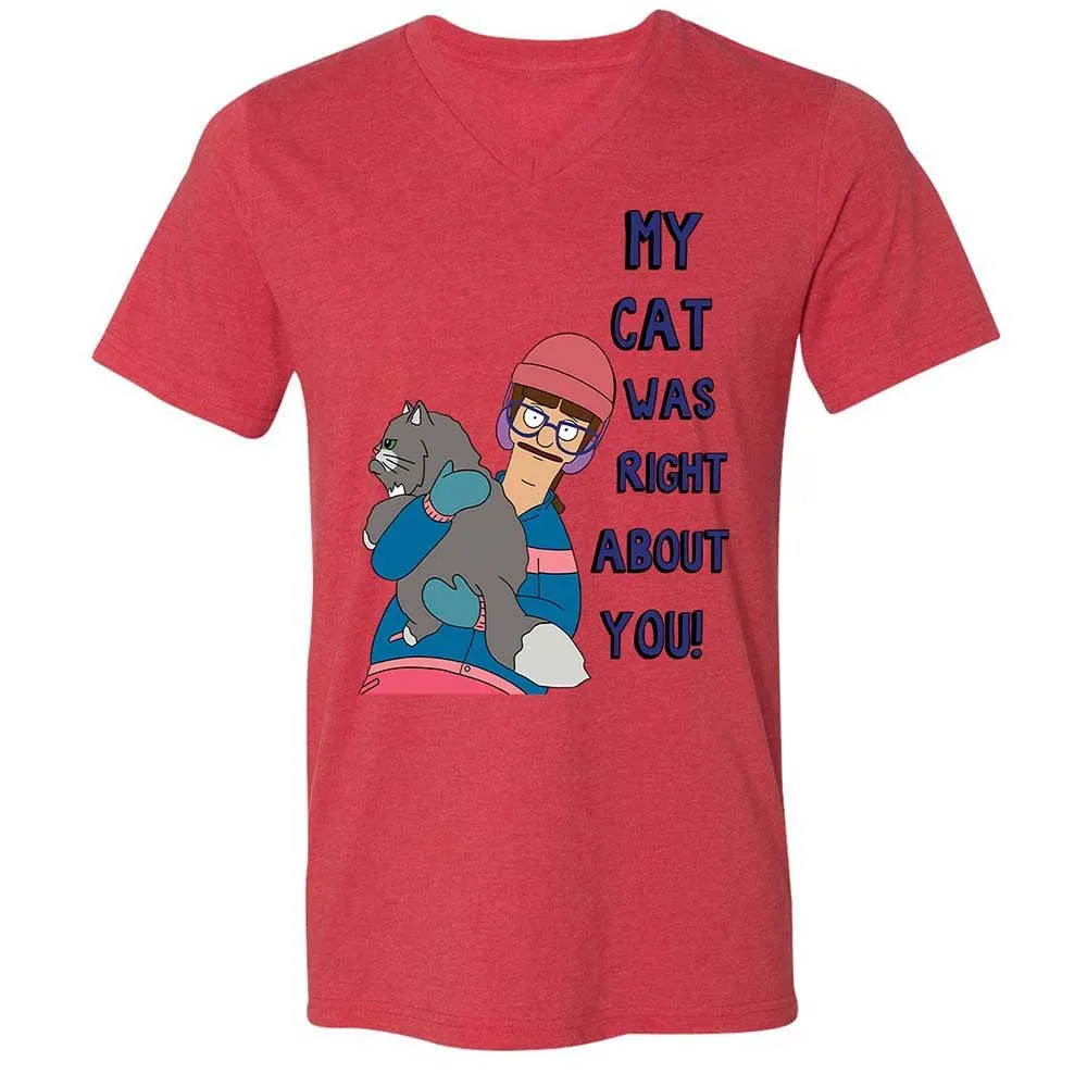 Unisex V-Neck T-Shirt - U7XDX31X - Heather Red - 6