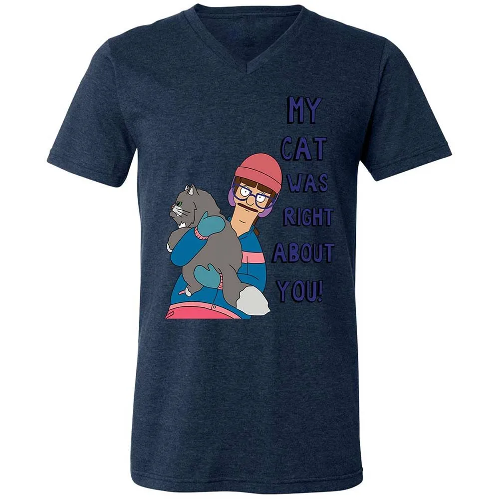 Unisex V-Neck T-Shirt - U7XDX31X - Heather Navy - 13