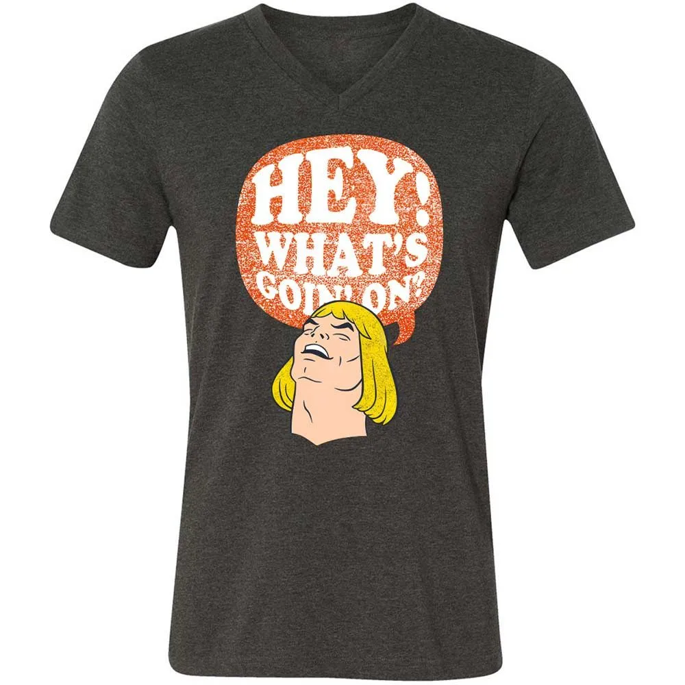 Unisex V-Neck T-Shirt - 3V86KA6E - Dark Grey Heather - 9