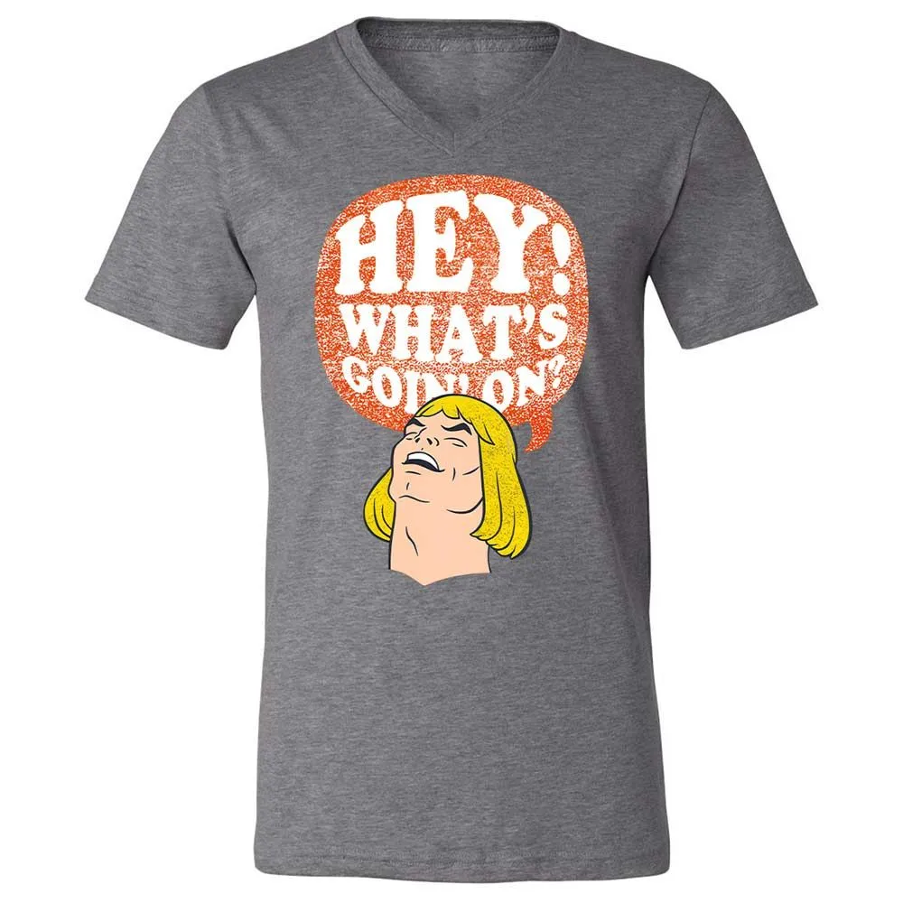 Unisex V-Neck T-Shirt - 3V86KA6E - Deep Heather - 14