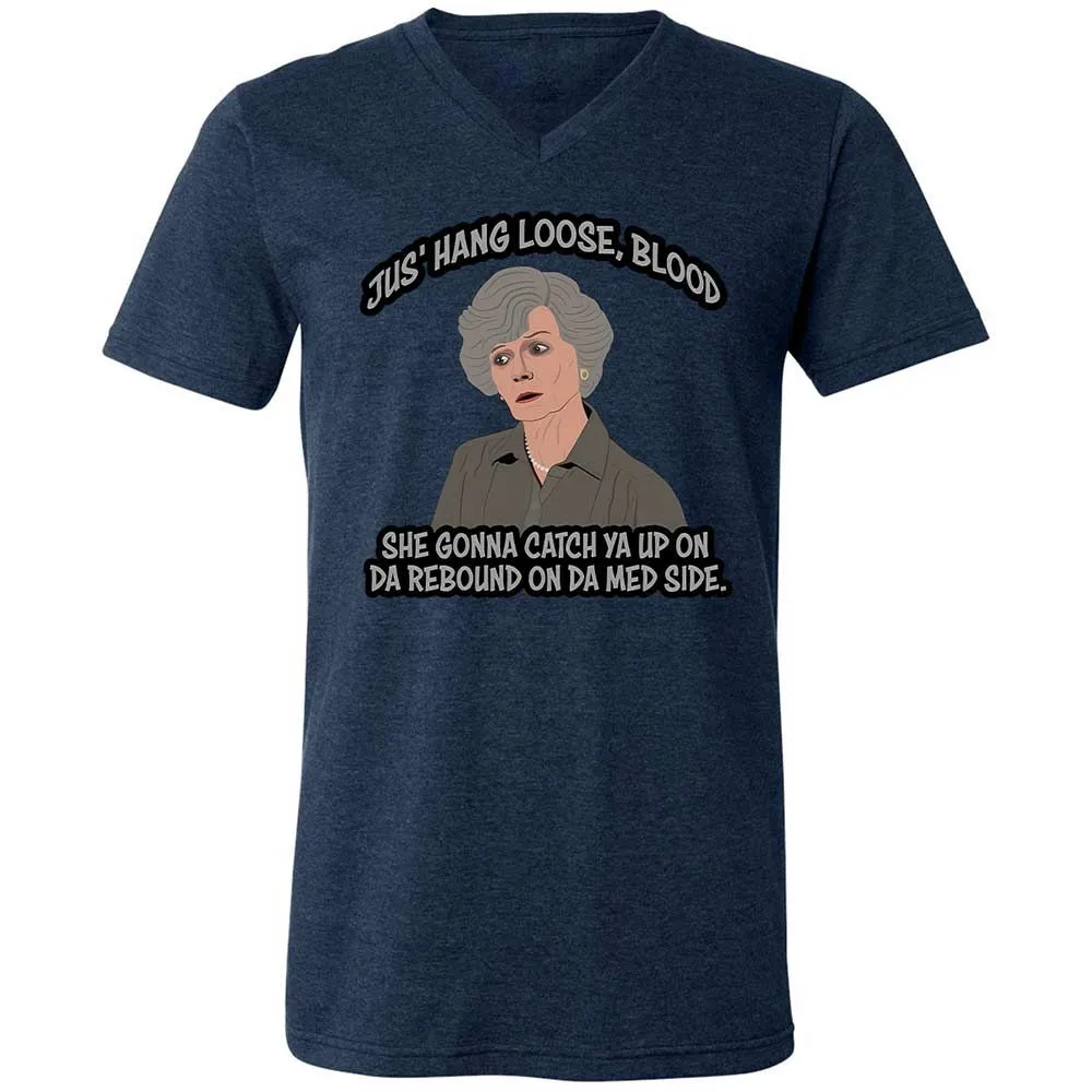 Unisex V-Neck T-Shirt - WQ8A7ZQK - Heather Navy - 13