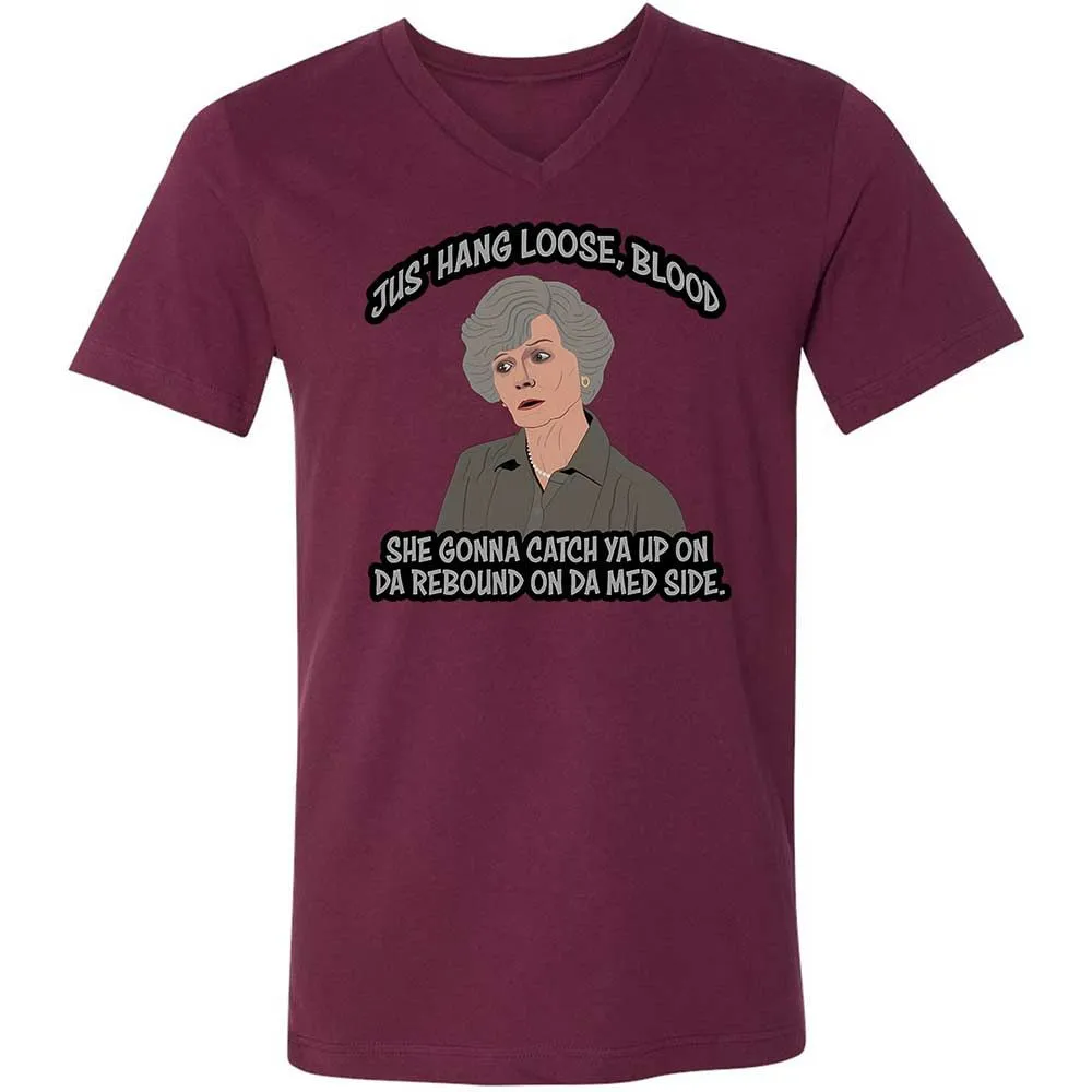 Unisex V-Neck T-Shirt - WQ8A7ZQK - Maroon - 14