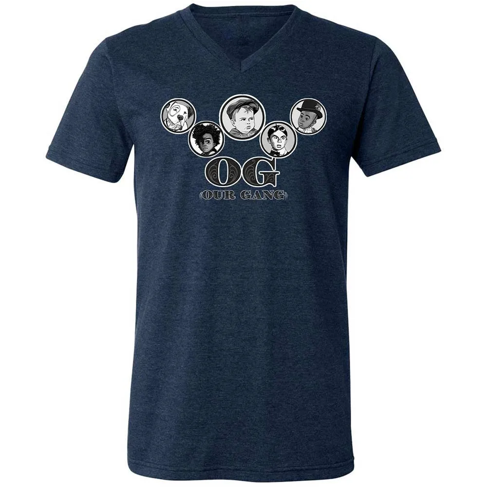 Unisex V-Neck T-Shirt - ZN5L1U2Q - Heather Navy - 3