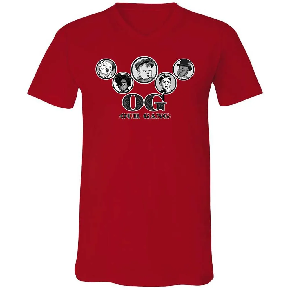 Unisex V-Neck T-Shirt - ZN5L1U2Q - Red - 6