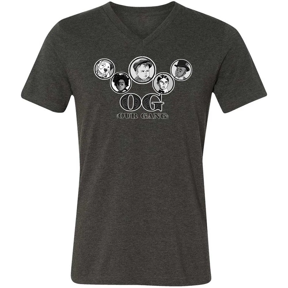 Unisex V-Neck T-Shirt - ZN5L1U2Q - Dark Grey Heather - 9