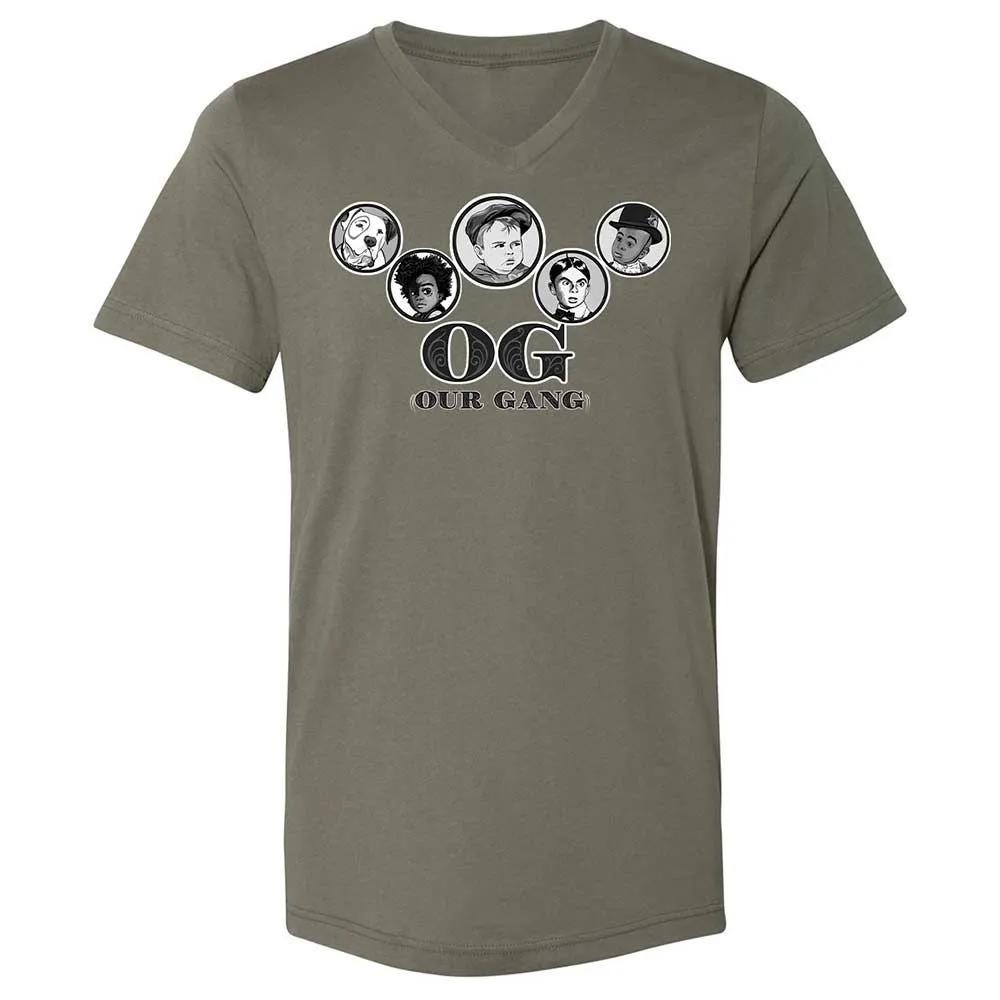 Unisex V-Neck T-Shirt - ZN5L1U2Q - Military Green - 11