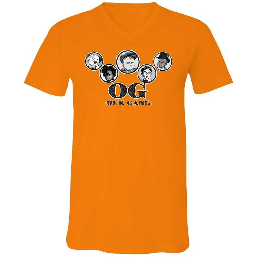 Unisex V-Neck T-Shirt - ZN5L1U2Q - Orange - 12