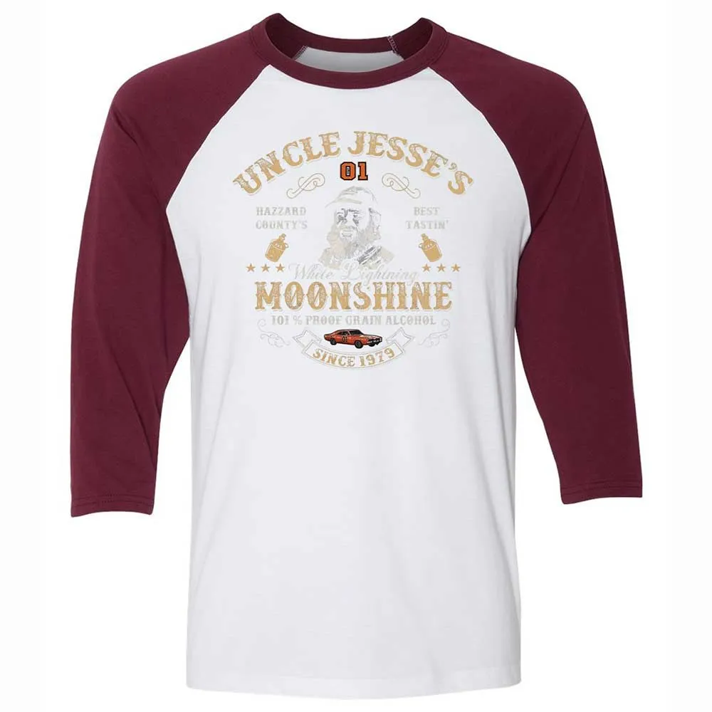 Unisex 3/4 Baseball Tee - 1B2H9JCD - White/Maroon - 7
