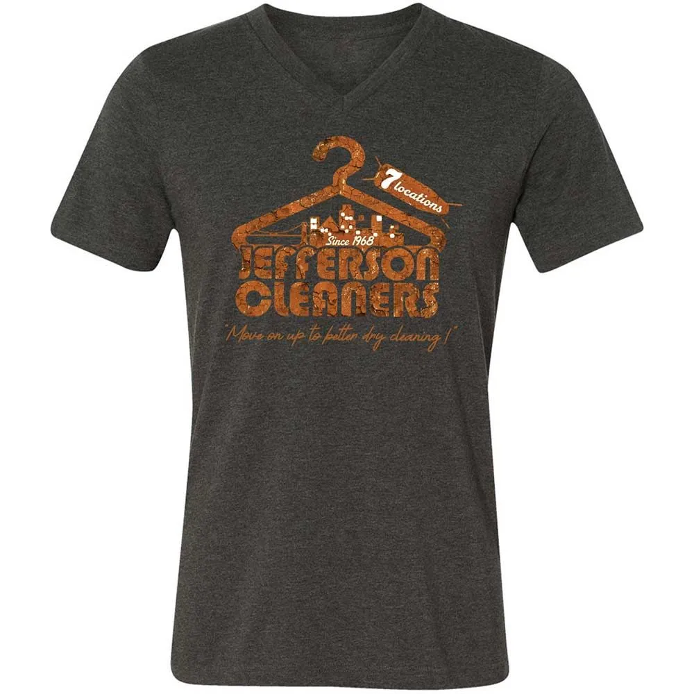 Unisex V-Neck T-Shirt - 5HHWKXP8 - Dark Grey Heather - 8