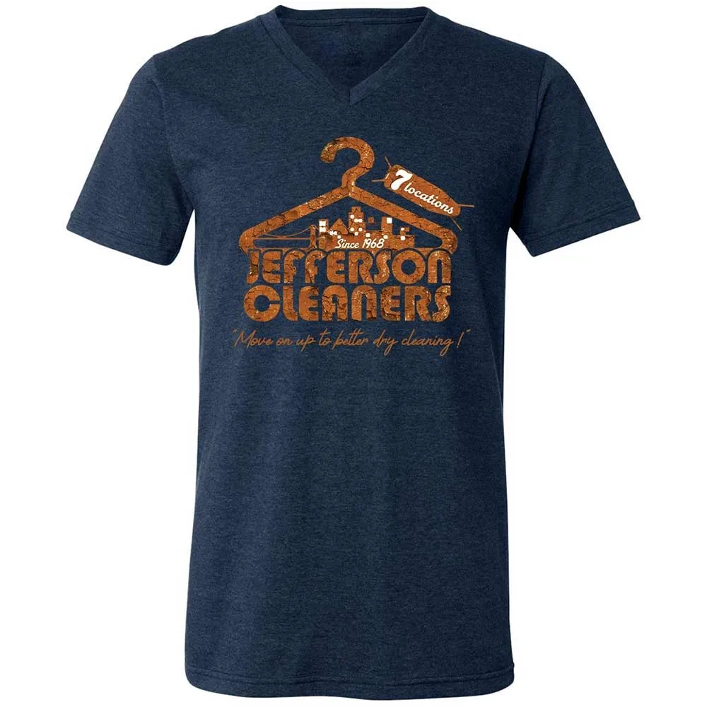 Unisex V-Neck T-Shirt - 5HHWKXP8 - Heather Navy - 13