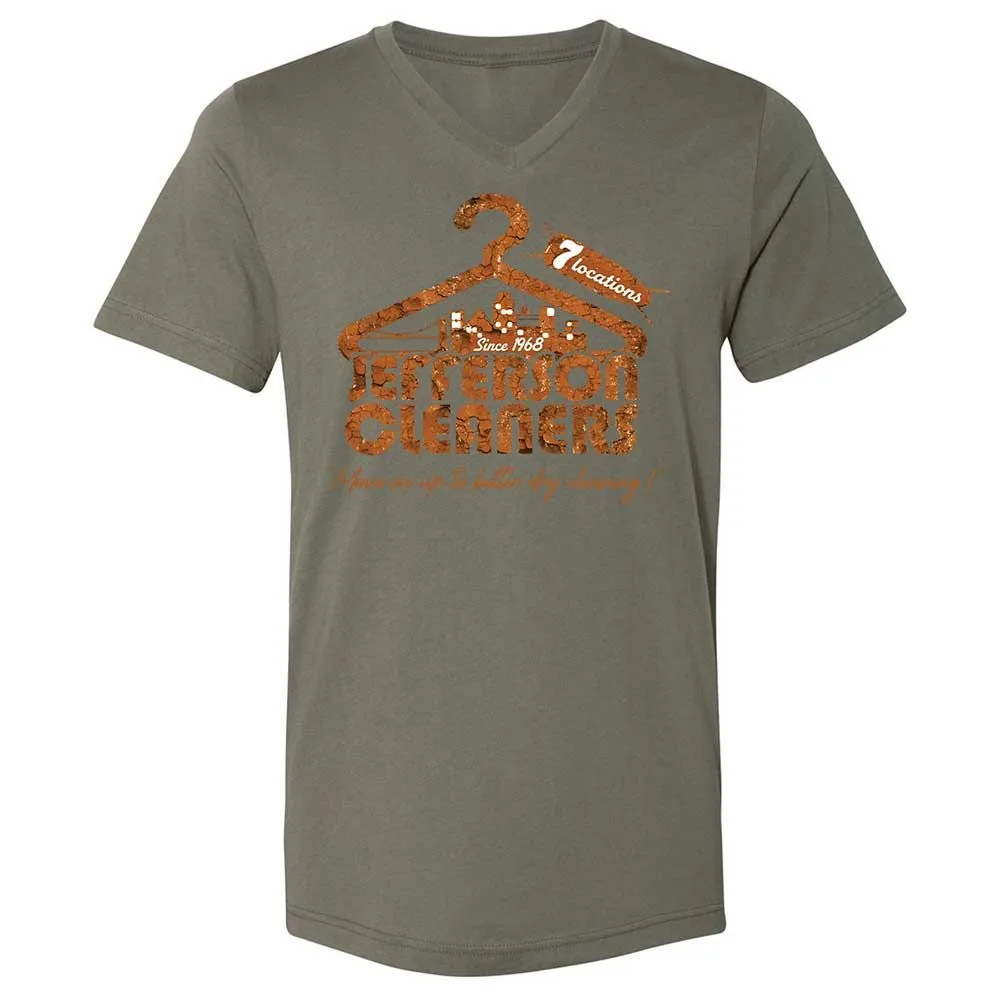 Unisex V-Neck T-Shirt - 5HHWKXP8 - Military Green - 15