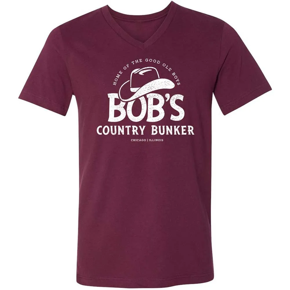 Unisex V-Neck T-Shirt - CMCDEP65 - Maroon - 8