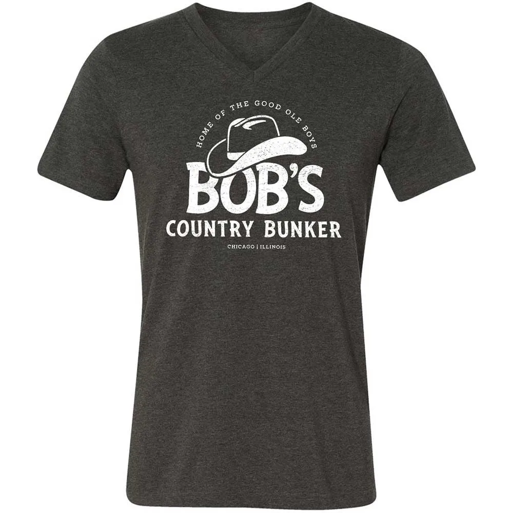 Unisex V-Neck T-Shirt - CMCDEP65 - Dark Grey Heather - 9