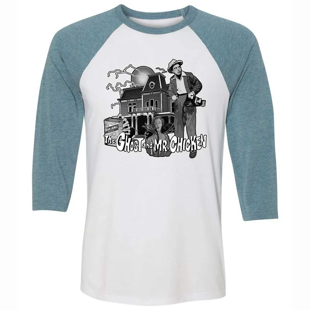 Unisex 3/4 Baseball Tee - 2Q2ZXGAW - White/Denim - 3