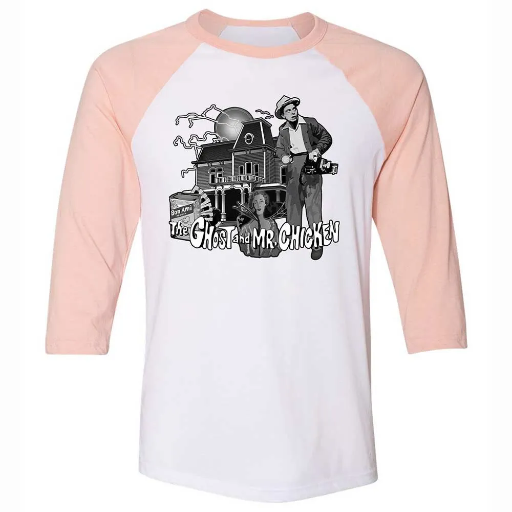 Unisex 3/4 Baseball Tee - 2Q2ZXGAW - White/Heather Peach - 5