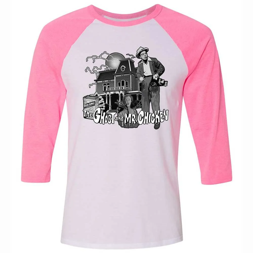 Unisex 3/4 Baseball Tee - 2Q2ZXGAW - White/Neon Pink - 12