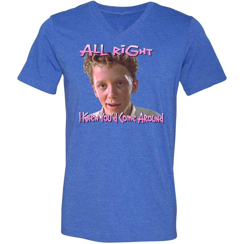 Unisex V-Neck T-Shirt - PSEPN4ZE - Heather True Royal - 4