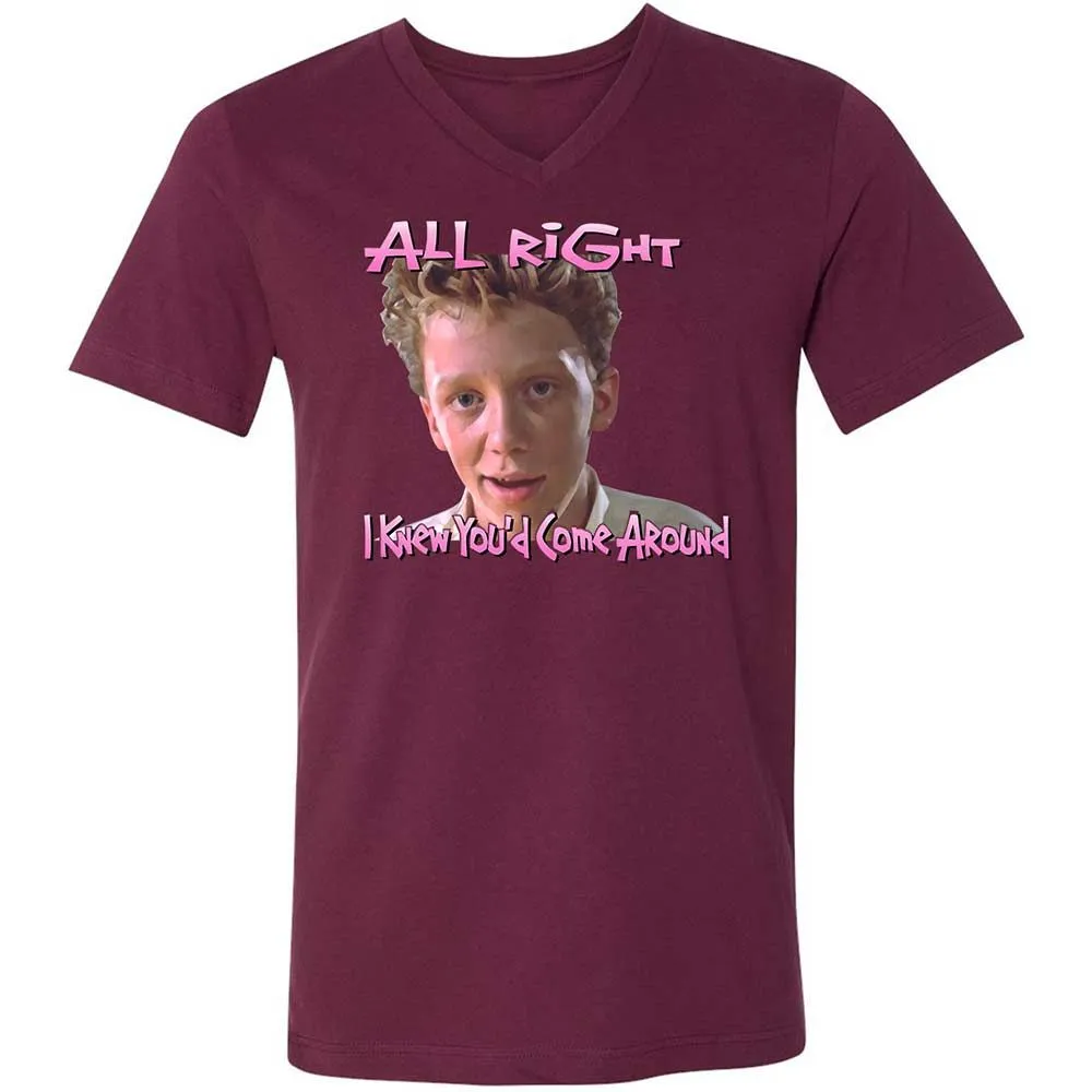 Unisex V-Neck T-Shirt - PSEPN4ZE - Maroon - 14