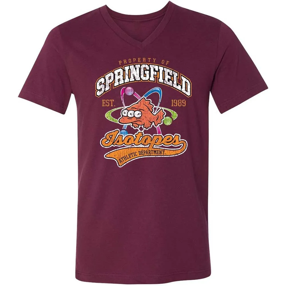 Unisex V-Neck T-Shirt - HCF3Z8G8 - Maroon - 8