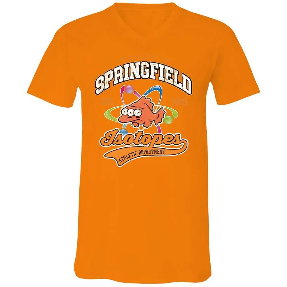 Unisex V-Neck T-Shirt - HCF3Z8G8 - Orange - 12