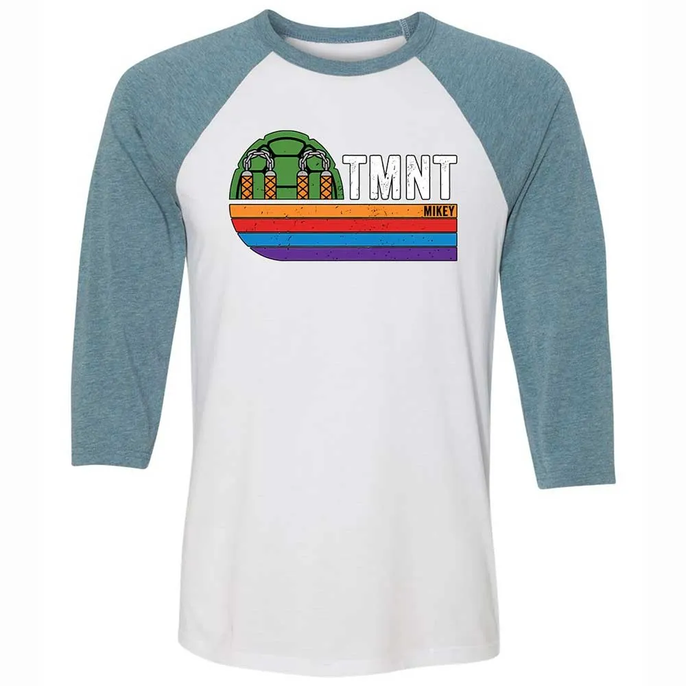 Unisex 3/4 Baseball Tee - BG7PUBLX - White/Denim - 3