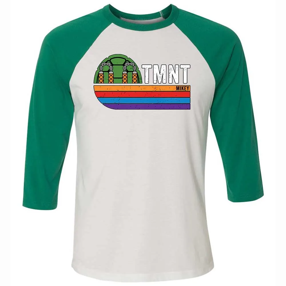 Unisex 3/4 Baseball Tee - BG7PUBLX - White/Kelly - 6