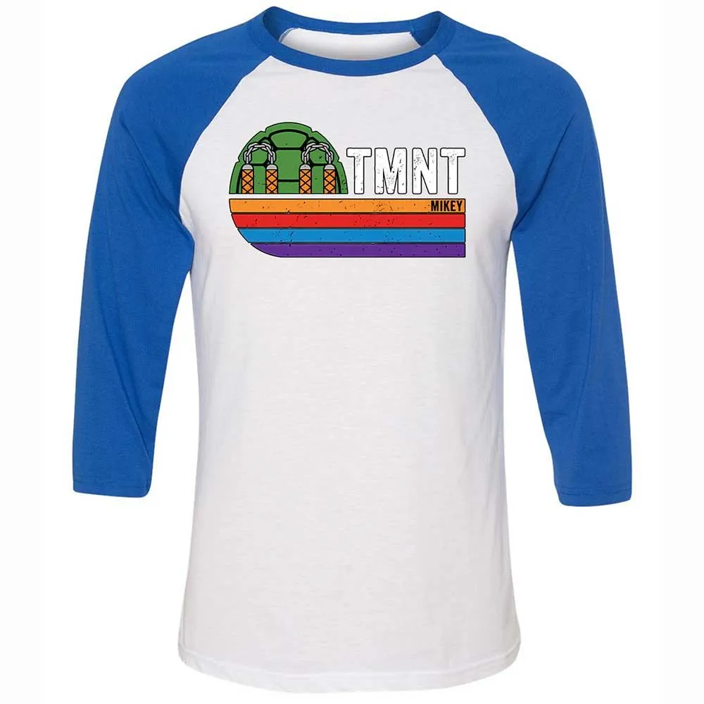Unisex 3/4 Baseball Tee - BG7PUBLX - White/True Royal - 10