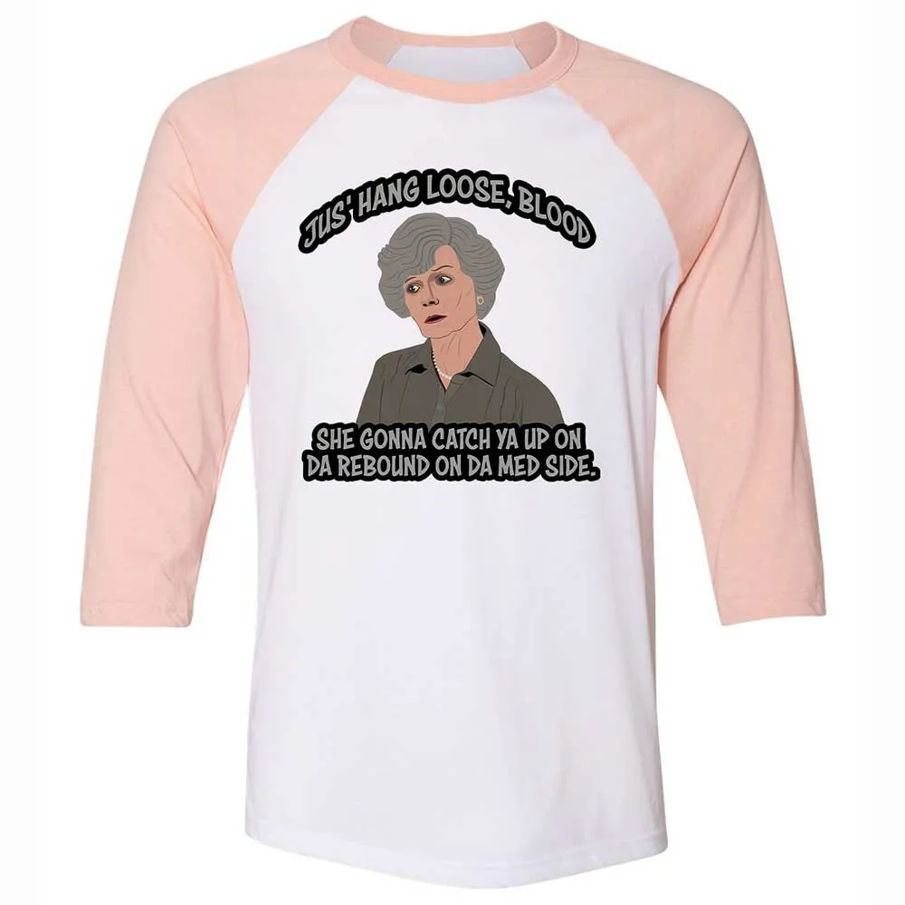 Unisex 3/4 Baseball Tee - YJ765M5F - White/Heather Peach - 5