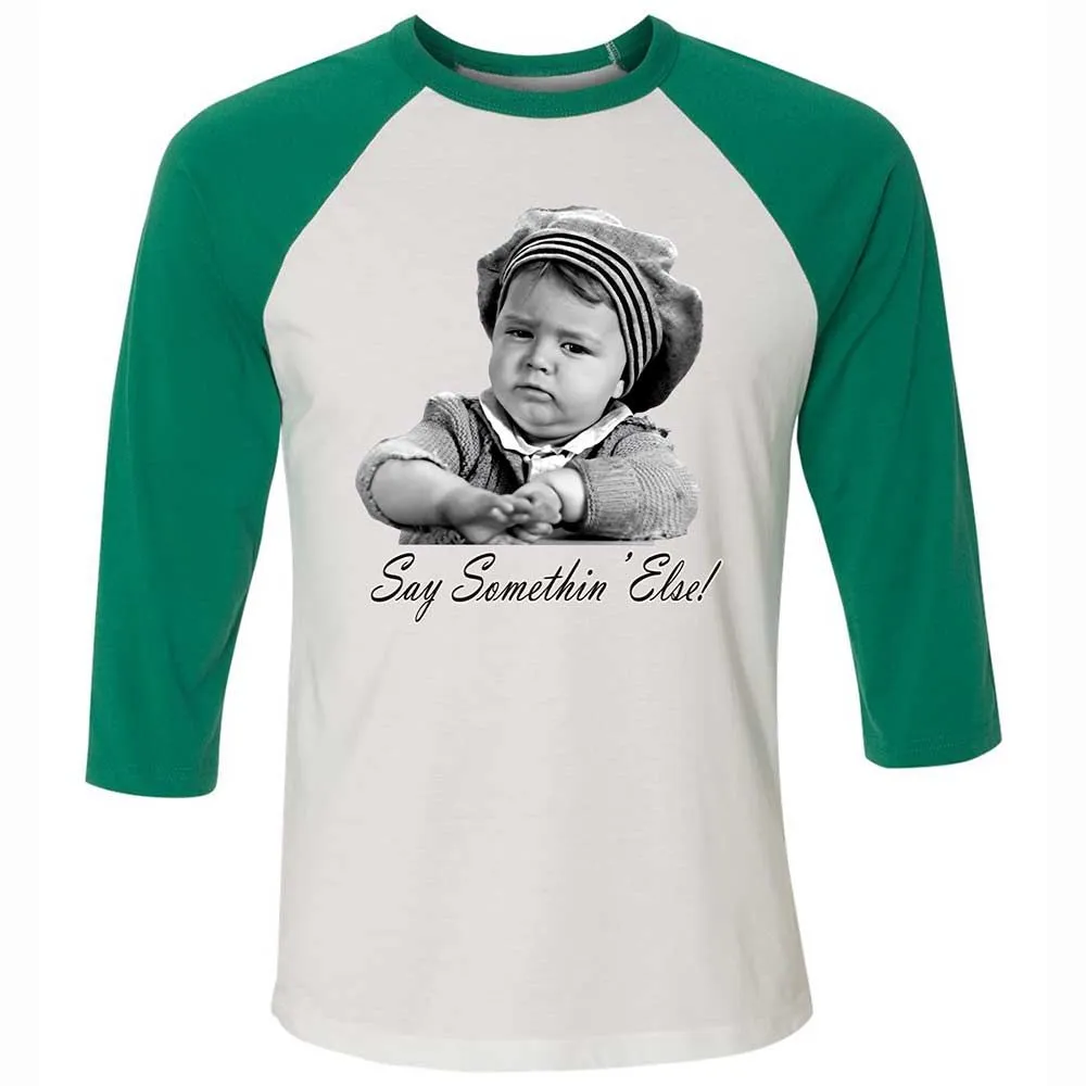 Unisex 3/4 Baseball Tee - YE9PZK99 - White/Kelly - 6