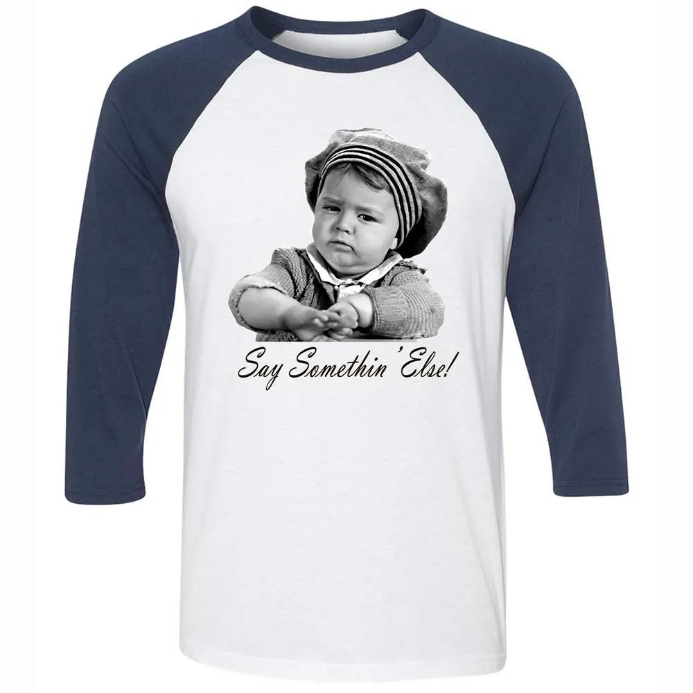 Unisex 3/4 Baseball Tee - YE9PZK99 - White/Navy - 8