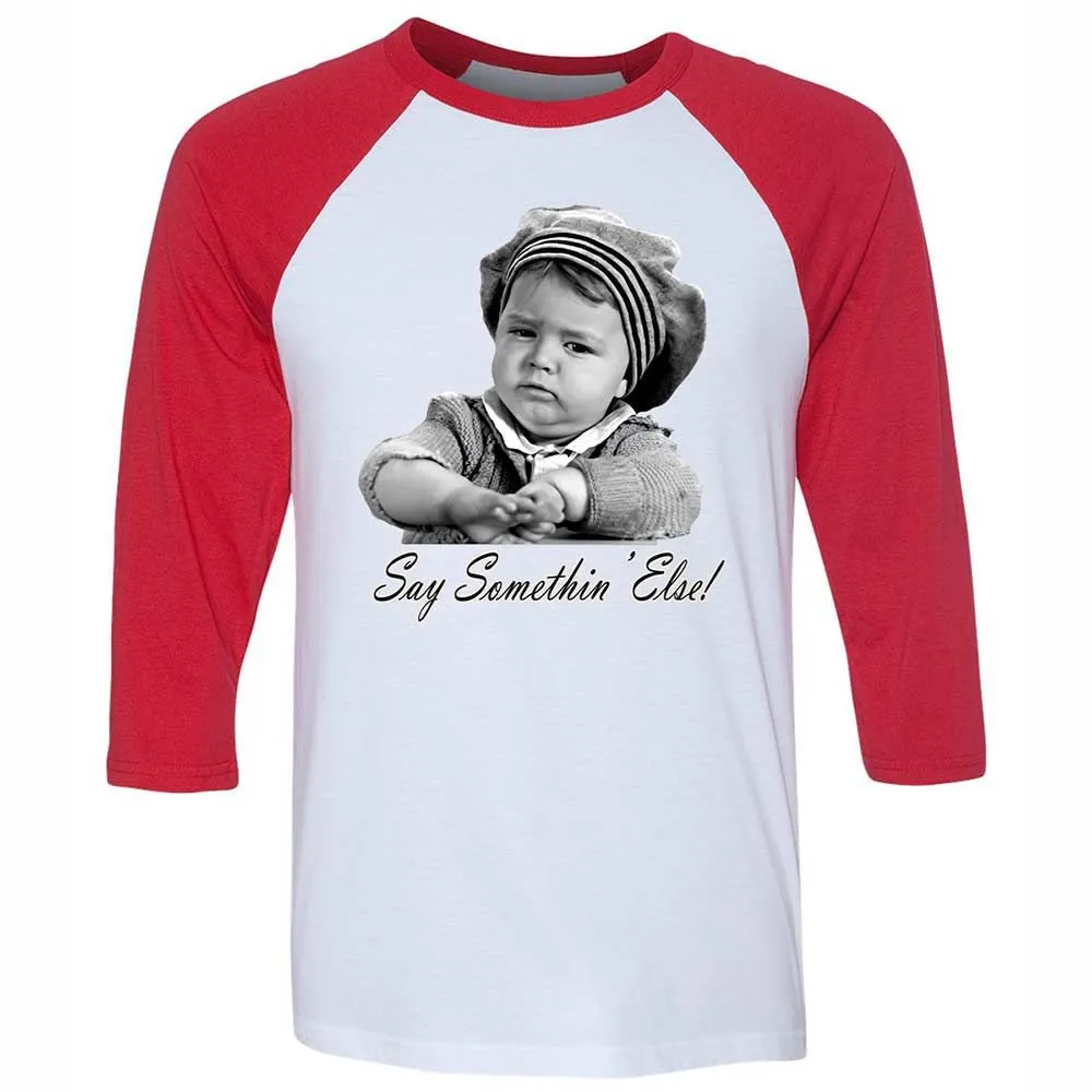 Unisex 3/4 Baseball Tee - YE9PZK99 - White/Red - 9