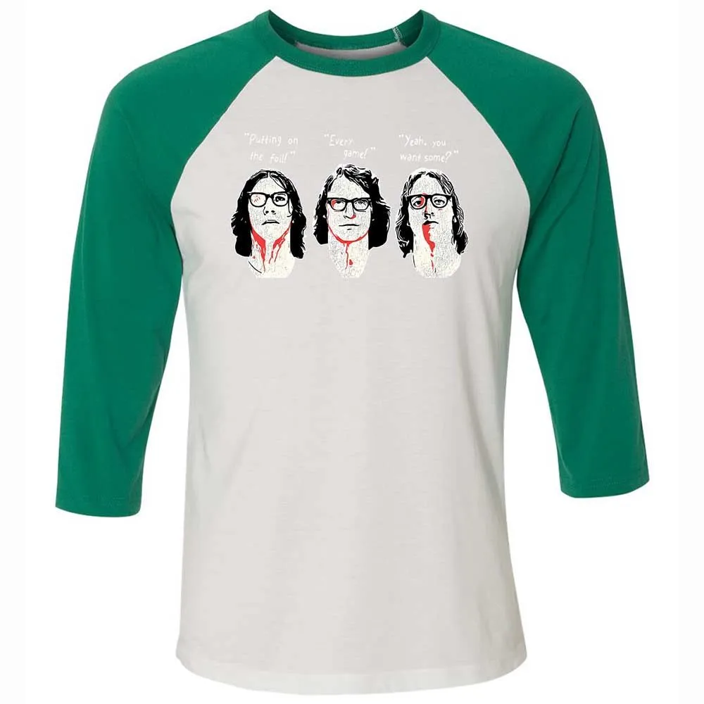 Unisex 3/4 Baseball Tee - EY6M3ZHH - White/Kelly - 6