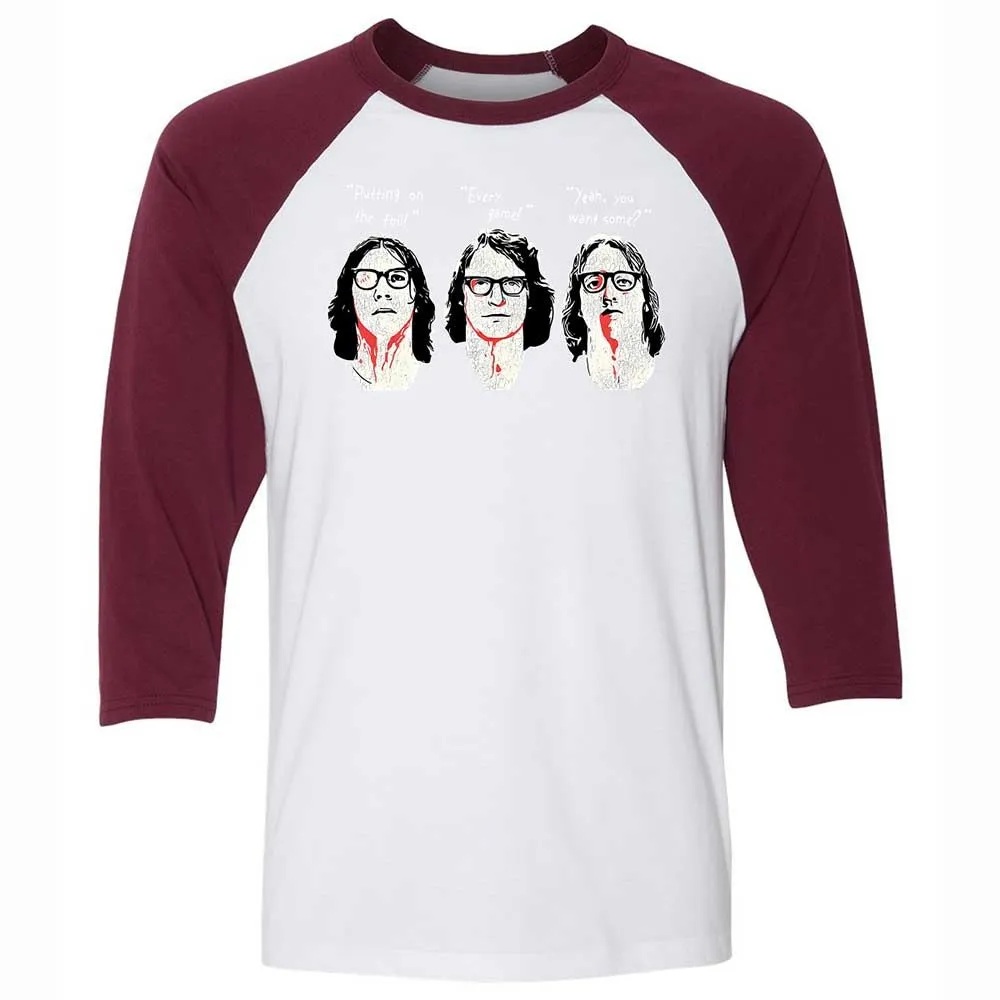 Unisex 3/4 Baseball Tee - EY6M3ZHH - White/Maroon - 7