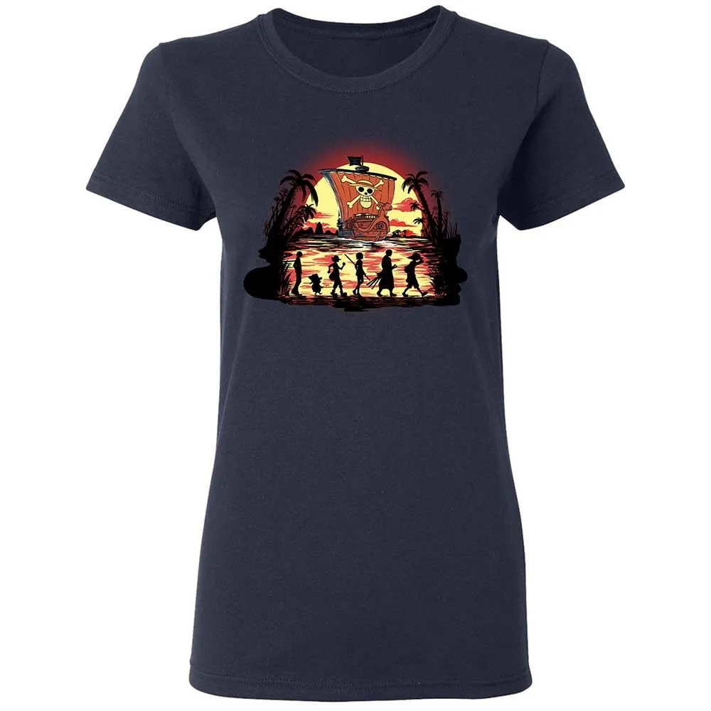 Women's T-Shirt - E883EFGQ - Navy - 2