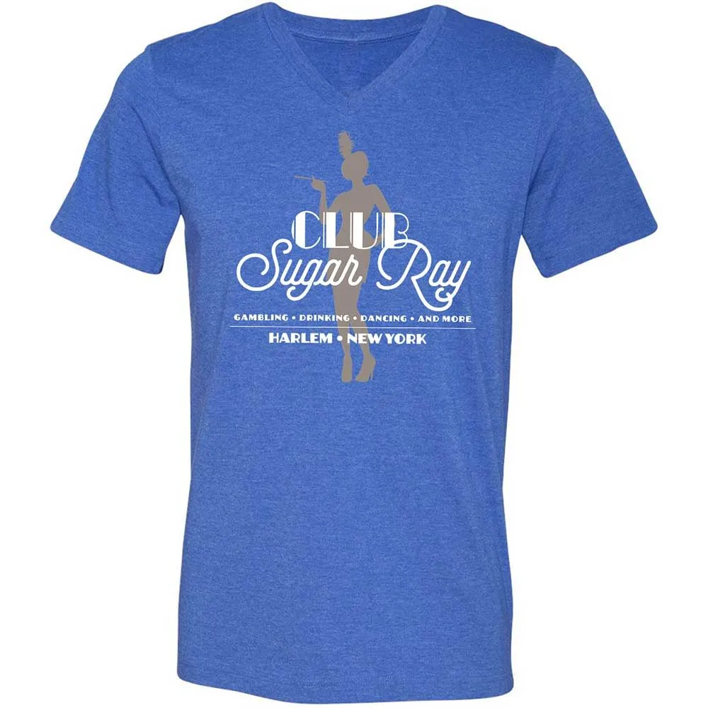 Unisex V-Neck T-Shirt - 6AY31V8V - Heather True Royal - 5