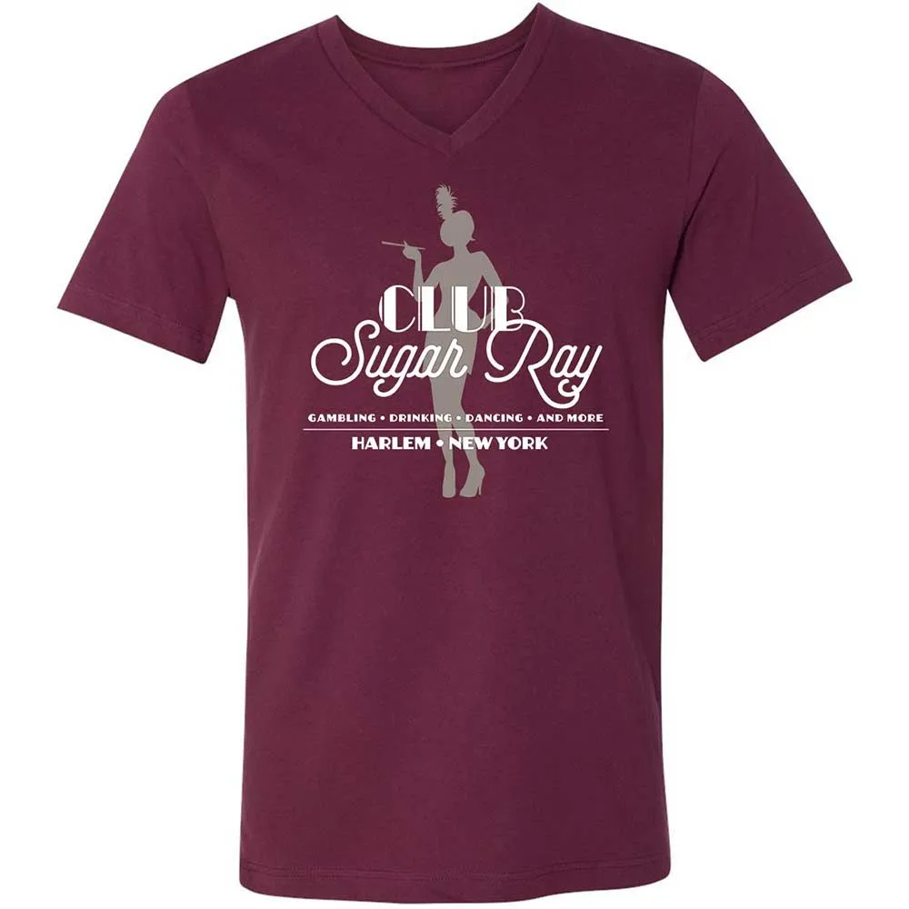 Unisex V-Neck T-Shirt - 6AY31V8V - Maroon - 8