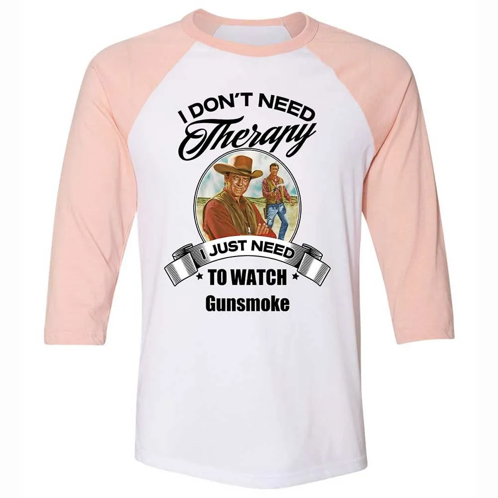 I Don't Need Therapy - White/Heather Peach - 5