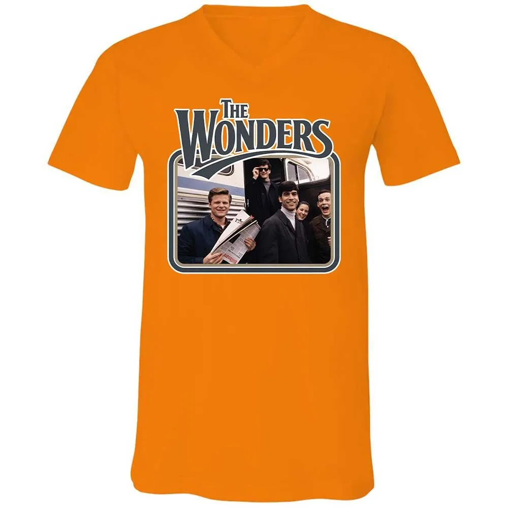 Unisex V-Neck T-Shirt - TFHA8KSS - Orange - 7