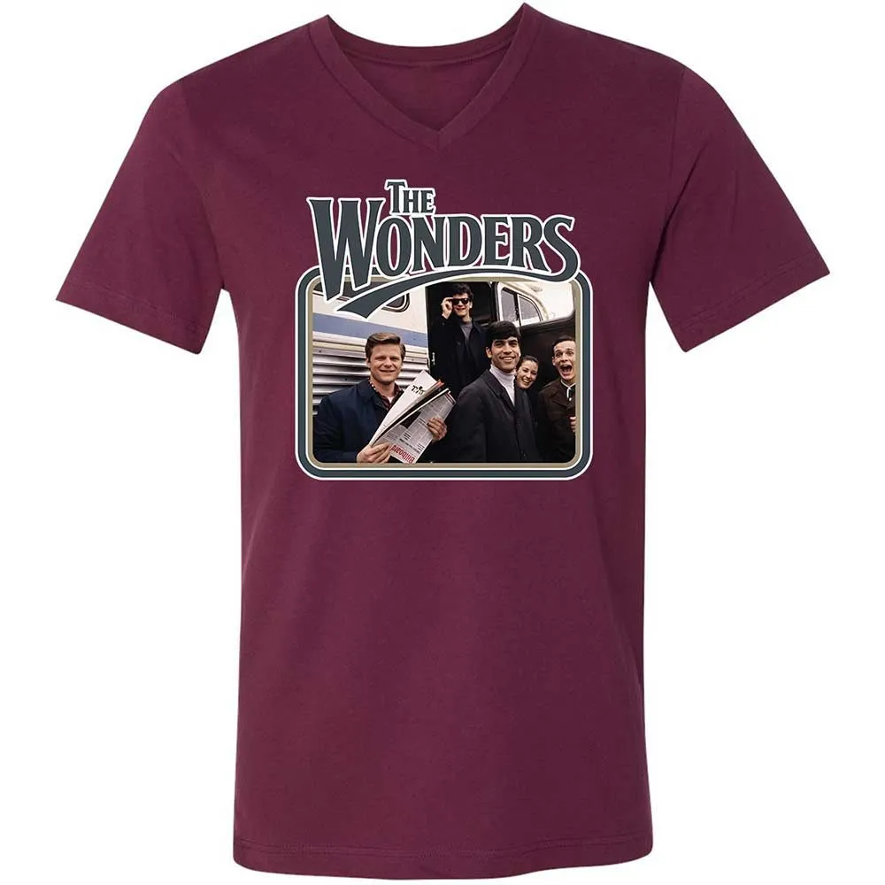 Unisex V-Neck T-Shirt - TFHA8KSS - Maroon - 14