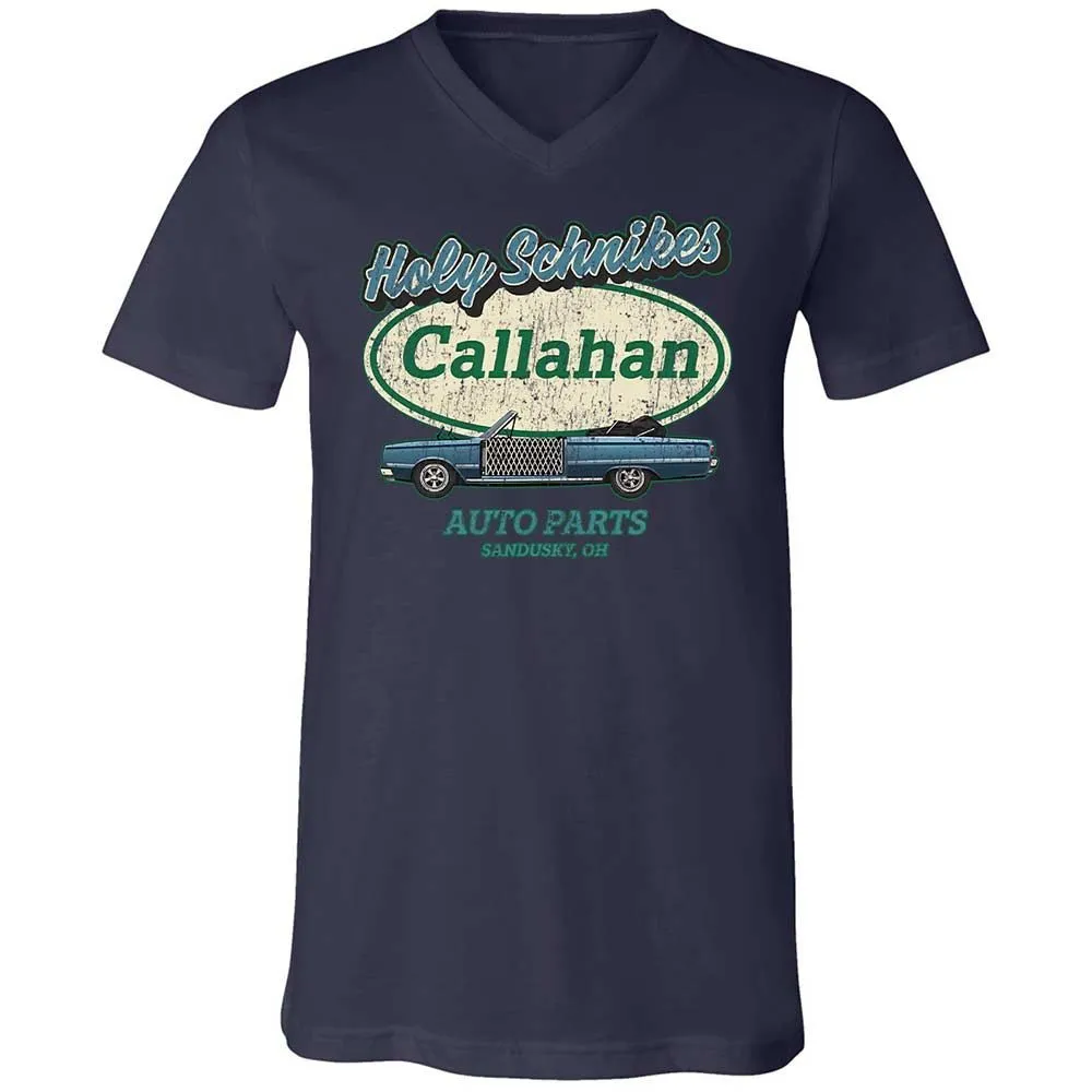 Unisex V-Neck T-Shirt - YQYAZSX4 - Navy - 2
