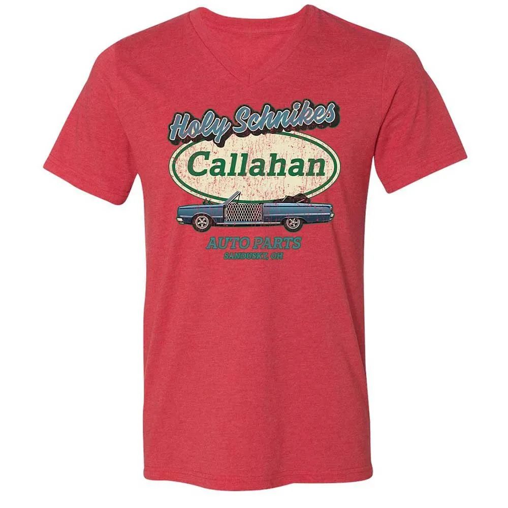 Unisex V-Neck T-Shirt - YQYAZSX4 - Heather Red - 7